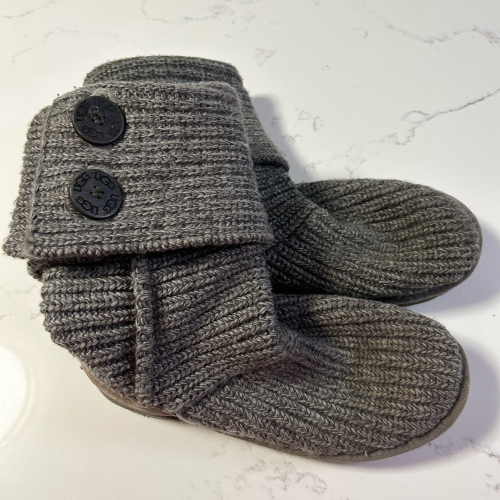 UGG Classic Cardy Boots-Knit with Buttons